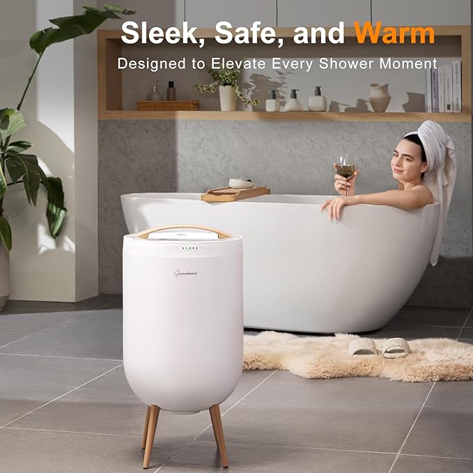 Towel Warmer Luxury Heated Bucket – Bluetooth Speaker, Ambient Light & Auto - Image 2