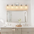 Ascher Bathroom Light Fixtures, 5-Light Vanity Lights - Image 8