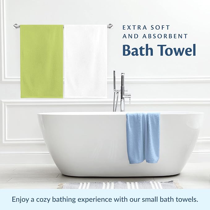 Small and Lightweight Cotton Towels Assorted Pastel Mix 24 x 40 inches Towels - Image 2
