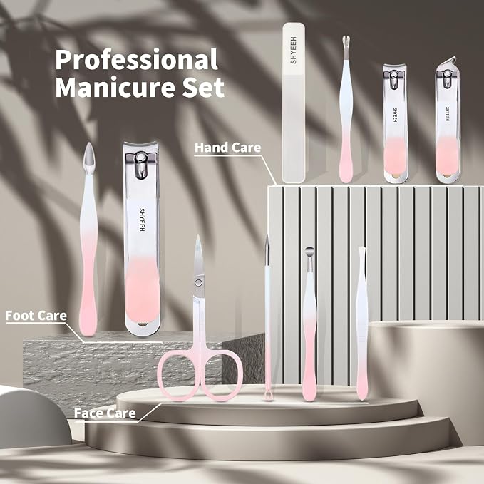 Manicure Set, Portable Mini Manicure and Pedicure Kit, Travel Grooming Nail Kit - Image 3