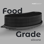 MainBasics Silicone Body Scrubber Dual-Sided Shower Loofah and Massaging Nodes - Image 6