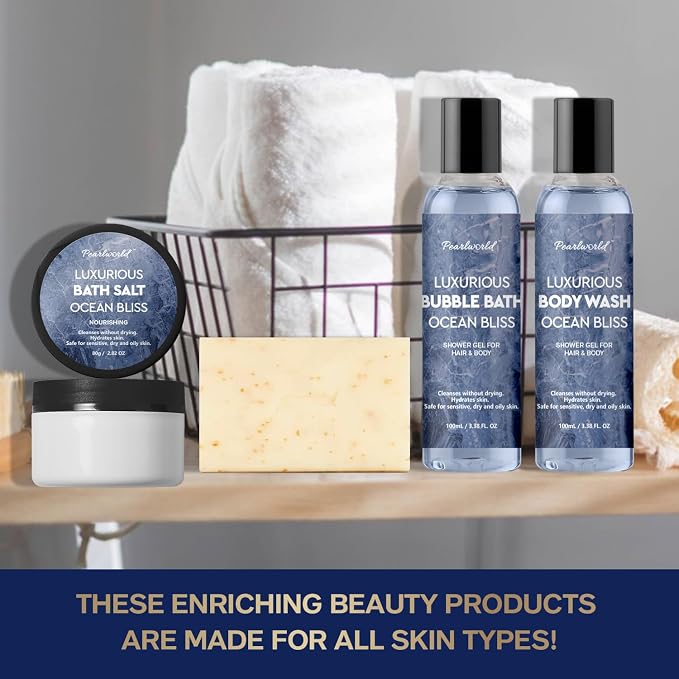 Father's Day Gift 12Pcs Men's Birthday Gift Ideas Ocean-Scented Bath Spa Set - Image 5