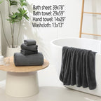 YTYC 29x59 Inch Extra Large Bath Towels Set of 6 Quick Dry Super Soft - Image 2