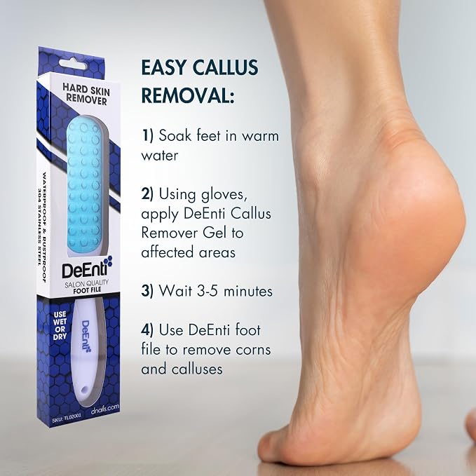 DeEnti Metal Foot File, Salon Quality Callus Remover, Lightweight Foot Scrubber - Image 5