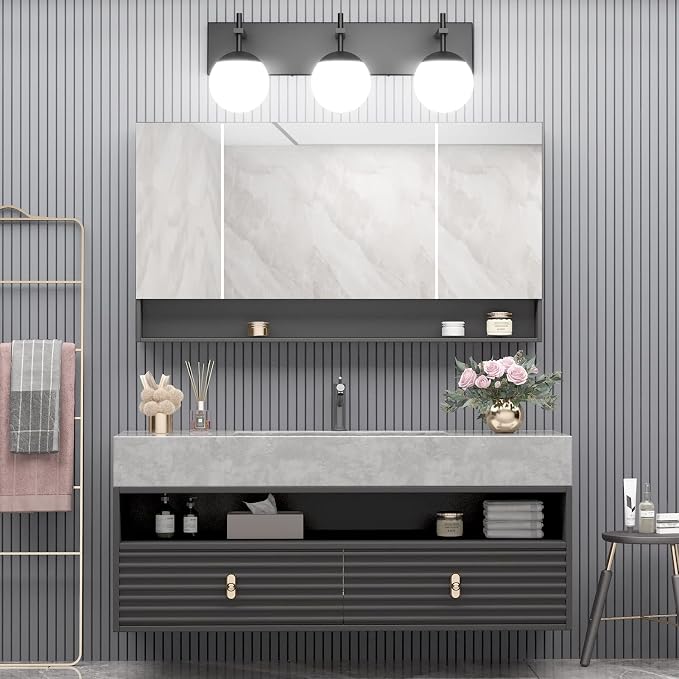 Ralbay Matte Black Bathroom Vanity Light - Image 3