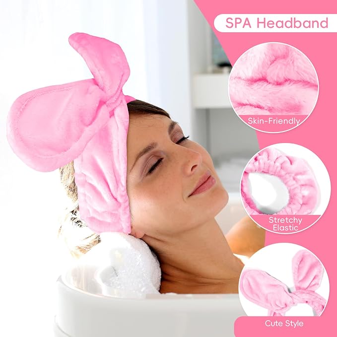 my novel things Hair Band for Washing Face, Adjustable Skincare Spa Headband - Image 5