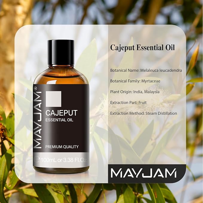 MAYJAM Cajeput Essential Oil, 3.38FL.OZ Pure Essential Oils - Image 3