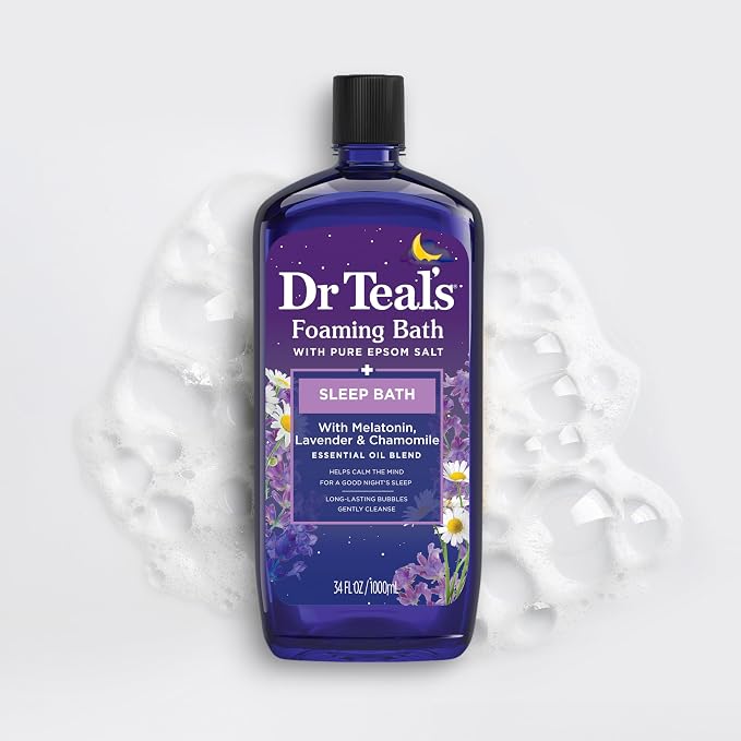 Dr Teal's Foaming Bath with Pure Epsom Salt, Melatonin Sleep Soak with - Image 8
