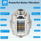 Hibbent All Metal 12'' Filtered Rainfall Shower Head Combo, High Pressure - Image 3
