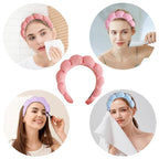 Beleki Spa Headband for Women Face Washing Headband and Wristband Set Sponge - Image 6