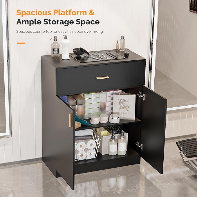 Salon Staion Hair Color Bar Organizers, Hair Color Rack, Barber Station Cabinet - Image 6