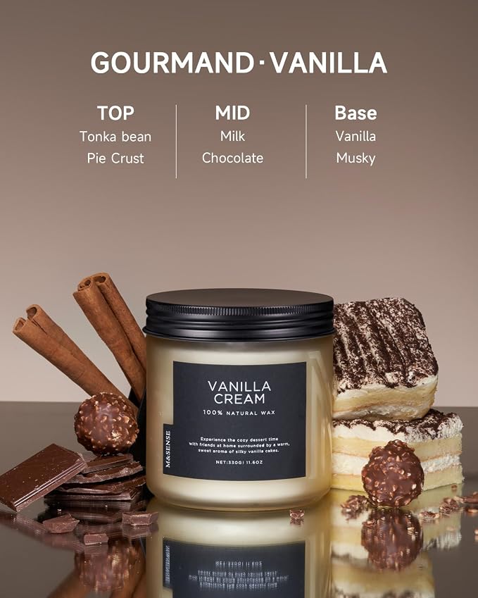 M&SENSE Vanilla Scented Candles - Image 2