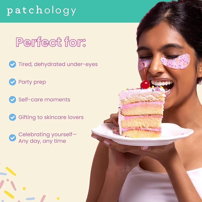 Patchology Eye Want Cake Hydrating & Smoothing Eye Patches – Under Eye Masks - Image 4
