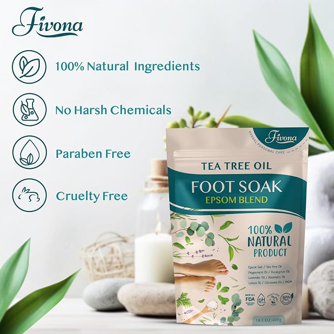 Fivona Tea Tree Foot Soak Blend 14.1 oz - Image 8