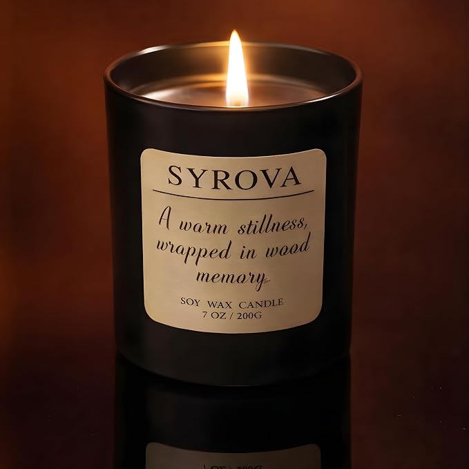 Vanilla & Cedarwood Candle, Luxury Scented Soy Candle 7oz, Cozy Sweet Fragrance - Image 5
