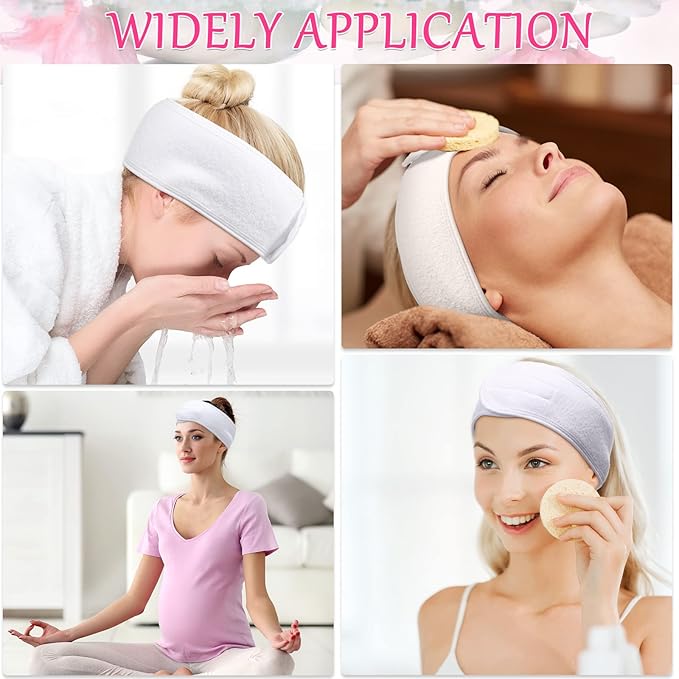 Hoteam 30 Pack Spa Headband Facial Esthetician Hair Wrap - Image 6