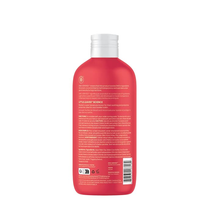 Attitude Bubble Wash for Kids, EWG Verified Bubble Bath, Hair Shampoo and Body - Image 7