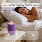 4 Pack Lilac Scented Soy Pillar Candle 2.8x4In, 240H Long Burn, Natural Spring - Image 4