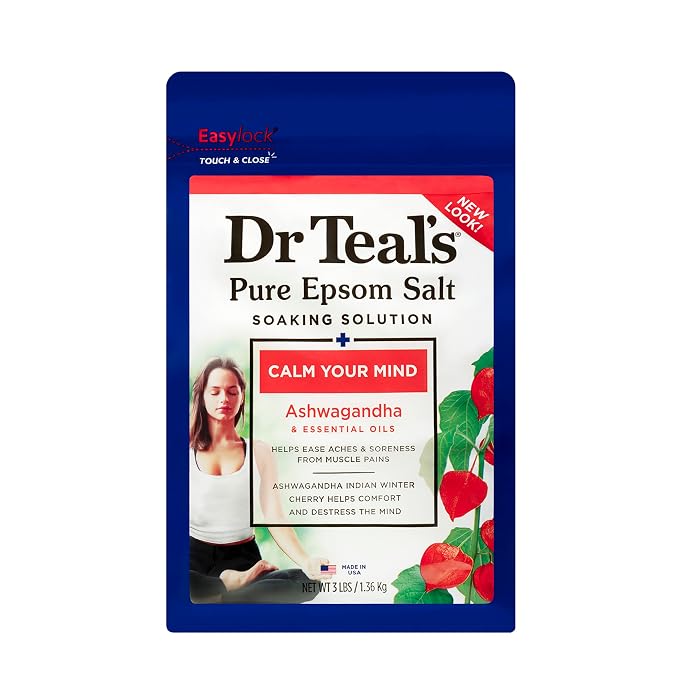 Dr Teal's Epsom Salt Magnesium Soak, Ashwagandha & Essential Oils, 3 lbs - Image 2