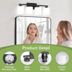 Honesorn 4-Light Vanity Lights, Matte Black - Image 3