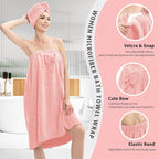 Bath Wrap Towels for Women – Adjustable Spa Shower Wrap - Image 3