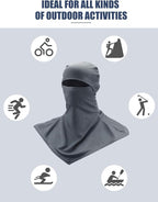 SATINIOR 3 Piece Balaclava Face Cover Sun Protection Neck Cover Summer - Image 4