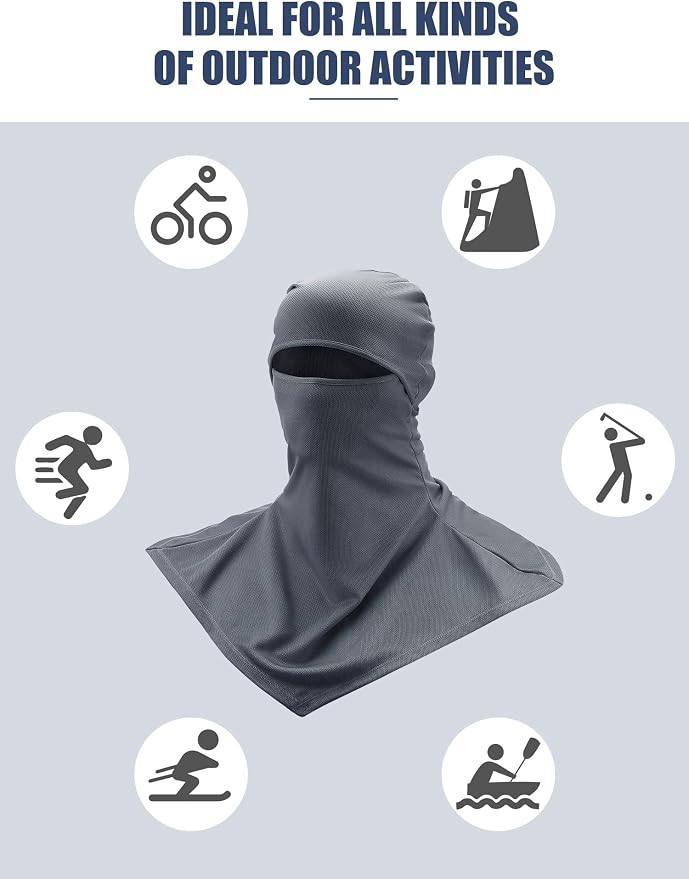 SATINIOR 3 Piece Balaclava Face Cover Sun Protection Neck Cover Summer - Image 4