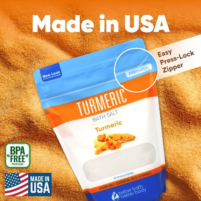Turmeric Bath Salt 32 Oz Epsom Salt - Image 6