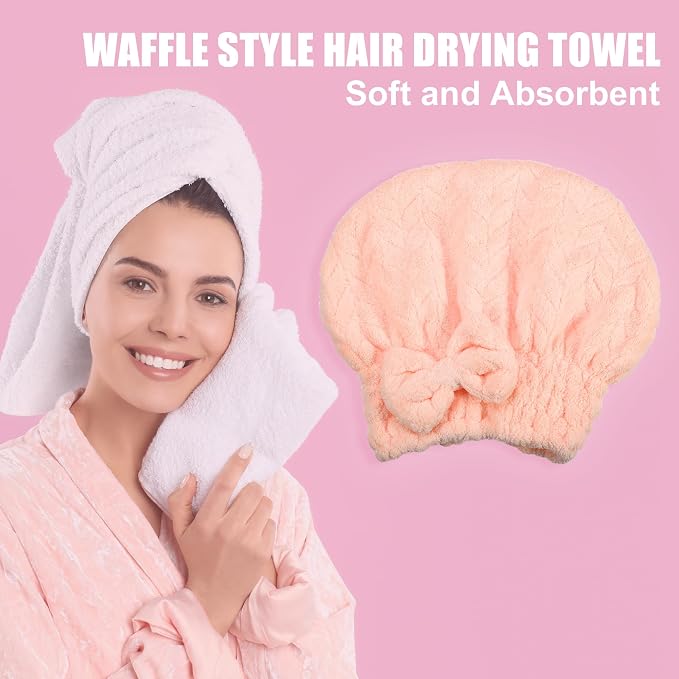 VOCOSTE Diamond Shape Hair Drying Towel Dry Cap, Quick Drying, Lightweight - Image 2
