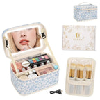OCHEAL Makeup Bag With LED Mirror, Travel Makeup Bag With 3 Color Setting Light - Image 8