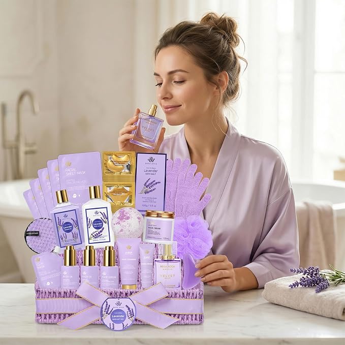 Mothers Day Gifts Basket for Mom, Hydrating Facial Skin Care Set, Home Spa - Image 5