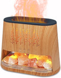 Fireplace Flame Diffuser & Himalayan Salt Lamp, 8 Colors Aromatherapy Diffuser by Unknown