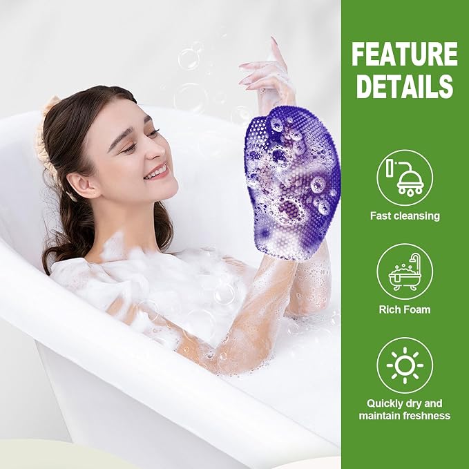 Honeycomb Exfoliating Bath Gloves - Image 3