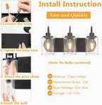 Baocuz 3-Light Bathroom Light Fixtures, Modern Bathroom Wall Lamp - Image 7