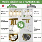 Zarbitta 4-Light Bathroom Light Fixtures, Brushed Gold Modern Vanity Lights - Image 2