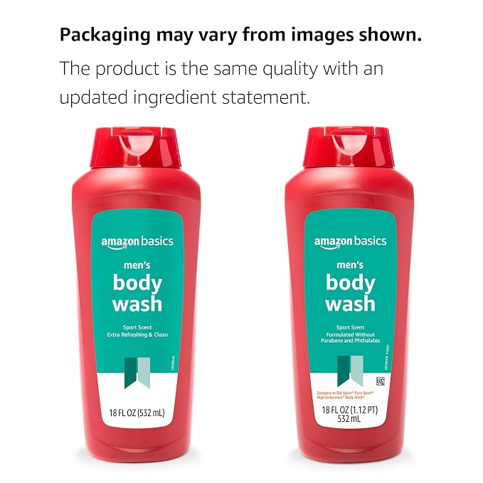 Amazon Basics Men's Body Wash, Sport Scent, Paraben and Phthalate Free - Image 3