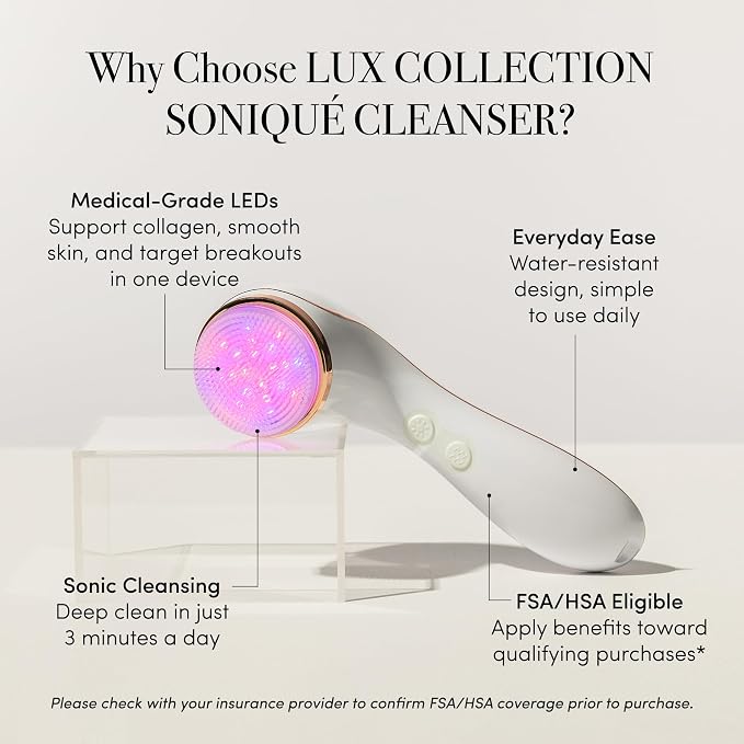 reVive Light Therapy Lux Collection Soniqué Cleanser, Sonic Face Cleanser Brush - Image 4