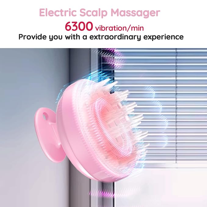 Electric Cordless Hair Scalp Massager, Portable Head Scratching Scrubber - Image 6