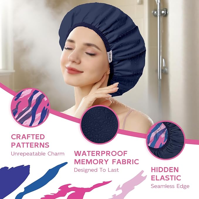Years calm Waterproof Shower Cap - Image 3