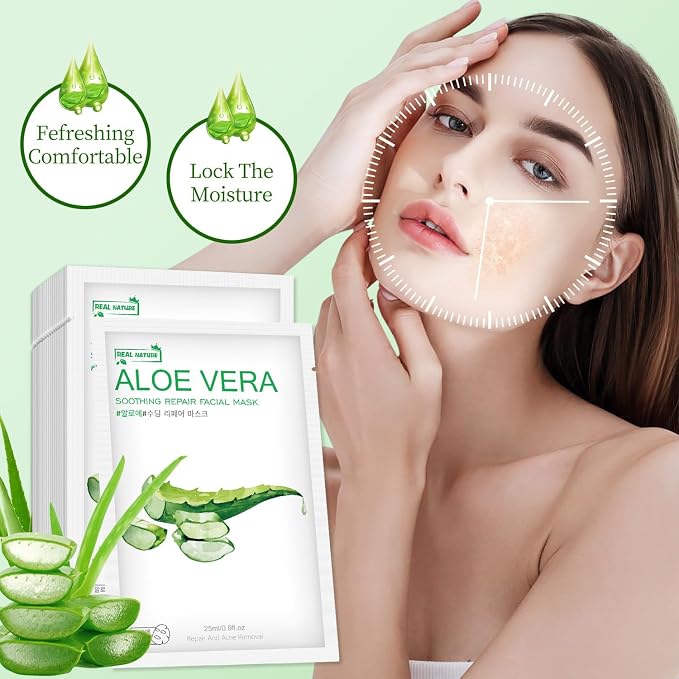 Aloe Vera Face Mask, Hydrating Face Masks Skincare - Image 4