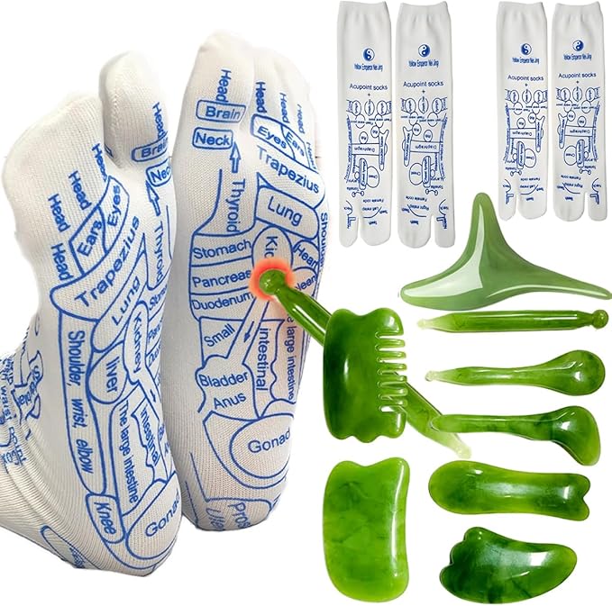 Reflexology Socks with Tools Set, Acupressure Pressure Point Socks, Foot Relief by Unknown