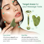 PLANTIFIQUE Jade Roller & Gua Sha Set – Real Jade Facial Tools - Image 4