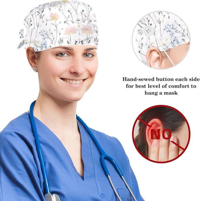 Scrub Cap, Nurse Hat, Surgical Cap - Image 3
