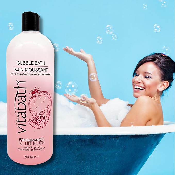 Vitabath Pomegranate Bellini Blush Bubble Bath Rich Foaming Bubbly Soak & - Image 3