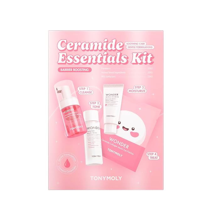 TONYMOLY Wonder Ceramide Mochi Essentials 4-Piece Skincare Set – Hydrating - Image 2