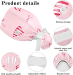 Women's Working Caps with Scrunchies Tarot Pattern Background Lace-Up Hat - Image 4