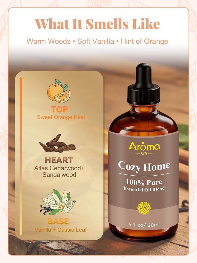 Cozy Home — A 100% Pure Essential Oil Blend Warm-Woods Blend that Makes Your - Image 3