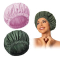 Reusable Shower Cap for Women, Large Waterproof Shower Bonnet by Edoneery