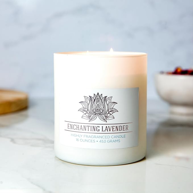 Carolina Enchanting Lavender Scented Candle, 16 oz Wellness Relaxing - Image 3
