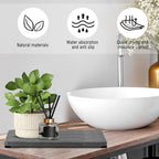 3PCS Water Absorbing Stone Tray, Fast Drying Stone Sink Tray, Stones Soap Trays - Image 4